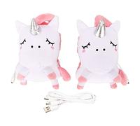 Guantes de Mano USB Eléctricos con Forma de Animal Lindo sin Dedos de Dibujos Animados Calentador USB Guantes Calentados Manos de Invierno Guantes Cálidos para Mujeres