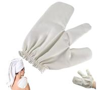 Guantes de Masaje de Seda Cruda Garshana, Guante Exfoliante de Limpieza Profunda para Ducha Corporal, para Masaje Ayurvédico contra la Celulitis, Guante Antideslizante (1Piezas)