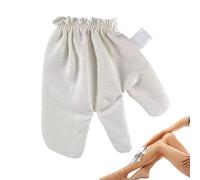 Guantes De Masaje - Manoplas Exfoliantes Para Exfoliación En Seco,Manopla de Seda Natural con Banda Elástica en la Muñeca para Nutrir y Rejuvenecer la Piel - Unisex para Baño y Spa en