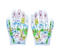 Guantes de masaje, Palm Shaped Massage Gloves with Meridian Points Chart, Hand Held Massager, Full Body Care Brush, Ideal para aliviar el músculo en la espalda, cuello, y más