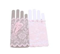 Guantes de media mano de encaje Guantes sin dedos for mujer, sexys, de encaje, estilo marinero, for baile, for novia, medio dedo, rejilla, for vestido, malla, cortos(Pink)
