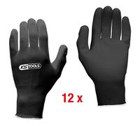 Guantes De Microfibra KS Tools Negros, 11, 12 Pares, 310.0480