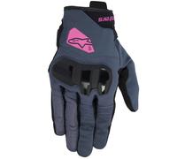 Guantes de moto Alpinestars Chrom V2 para mujer, gris oscuro, negro y morado L