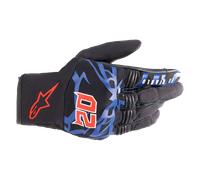 Alpinestars FQ20 Copper Guantes de motocicleta, negro-rojo-azul, tamaño L