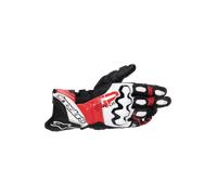 Alpinestars Guantes de moto GP Plus R V3 Piel Negro-Blanco-Rojo Brillo XL