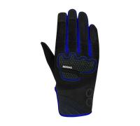Bering Breeze Mesh Guantes de moto para mujer, negro-azul, tamaño L