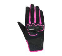 Bering Breeze Mesh Guantes de moto para mujer, negro-rosa, tamaño S
