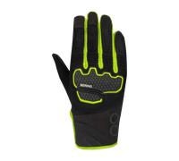 Bering Breeze Mesh Guantes de moto, negro-amarillo, tamaño L para Hombres