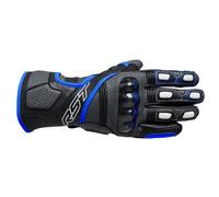 Guantes de moto de cuero RST Fulcrum - gris/azul/negro