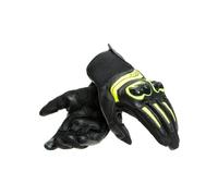 Guantes de moto de cuero unisex Dainese Mig 3, color negro y amarillo fluorescen