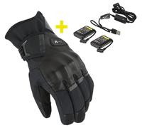 Macna Era 2.0 RTX Kit guantes impermeables calefactores para moto de invierno + pilas y cargador de 7,4V / 2,2A, Talla M
