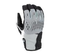 Klim Baja S4 2025 perforated Mesh Leather/Textile Enduro Motorcycle Gloves Guantes de moto de enduro de malla perforada, negro-gris, tamaño XL para Hombres