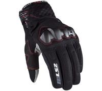 LS2 Chaki Guantes de moto de malla, negro, tamaño 2XL para Hombres