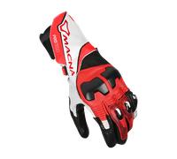 Macna Protego Guantes de moto, negro-blanco-rojo, tamaño XL