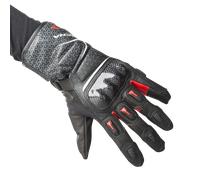 Macna Street R Junior Guantes de moto para niños, negro-blanco-rojo, tamaño XL