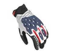 Macna Tanami Guantes de moto, negro-blanco-azul, tamaño M para Hombres