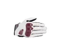 Guantes de Moto Mujer Alpinestars Chrome Blanco roto/BorgoñaL Blanco roto,Borgoña