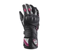 Ixon Thund Guantes de moto para mujer, negro-blanco-rosa, tamaño L
