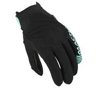 Macna Obtain Guantes de cuero para moto para mujer, negro/menta, Talla XS