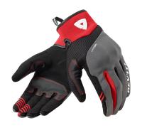 Revit Endo Guantes de moto para mujer, negro-gris-rojo, tamaño M