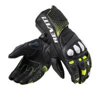 Revit Control Guantes de moto, negro-amarillo, tamaño L para Hombres