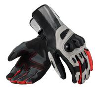 Guantes de moto Revit Metis 2 gris claro - rojo fluo S
