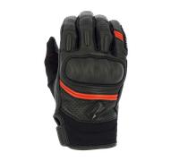 Richa Protect Summer 2 Guantes de moto perforados, negro-rojo, tamaño 2XL para Hombres
