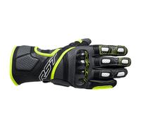 Guantes de motocicleta de cuero RST Fulcrum - gris/amarillo flo/negro