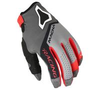 Macna Heat-1 Guantes de motocross, negro/gris/rojo, Talla S