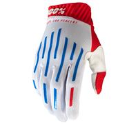 Guantes De Motocross MX MTB Ridefit 100% - Rojo / Blanco / Azul