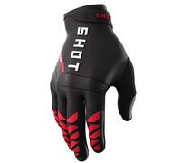 Shot Core Guantes de motocross, negro-rojo, tamaño 2XL