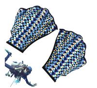 Guantes de natación - Nylon 50 g | Aquatic Training Glove | Webbed Swim Gloves Blue Pattern Lightweight For Men Women Adults Children Water Fitness Swimming Propulsion Aid Open Water Pool Use