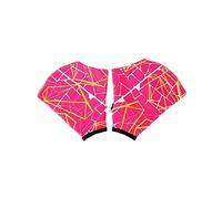 Guantes de neopreno, guantes de natación unisex de nailon, con malla acuática, entrenamiento acuático, manos con estampado floral (rosa, L)