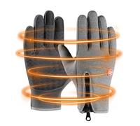 Guantes de Nieve para Hombres, Guantes de Snowboard, Guantes de Patinaje sobre Hielo a prueba de Viento, Guantes Unisexes con Forro Suave con Cremallera, Equipo de Pesca para Actividades al Aire Libre