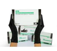 Guantes de nitrilo, 200 pcs caja (M, Negro), guantes de examen desechables libres de látex, sin polvo, limpieza guantes, sanitarios para la cocina, cocina limpieza, limpieza seguridad manejo de alimen