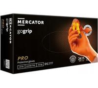 Guantes de nitrilo Go Grip - Naranja - S - 50 unidades (25 pares) Guantes desechables sin polvo y látex I Guantes de protección I Guantes de trabajo resistentes I Guantes de jardinería I Disposible