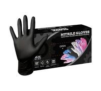 Guantes De Nitrilo - Guantes Resistentes Al De 9,45 Pulgadas| Nitrilo Sin Látex, Paquete De 100 Guantess De Calidad Alimentaria Para Cocinar, Limpiar Tintes Para El Cabello Y Tareas Dentales En