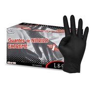 Guantes de nitrilo negro Extreme. Caja 100 uds. Talla Extra Grande
