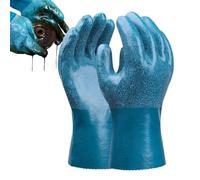 Guantes de nitrilo resistentes universales: combinando nitrilo de inmersión completa para resistencia al y un forro de algodón , estos guantes de goma resistentes incluyen puños extendidos