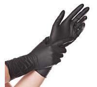 Guante de nitrilo humano SAFE LONG sin polvo talla S negro