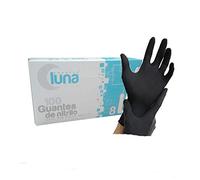 Guantes de Nitrilo Sin Polvo Caja 100 Unidades, Gran suavidad, flexibilidad y nivel máximo de destreza (L GRANDE)