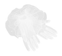 Guantes de Novia de Malla en Color Claro, Tul y Nylon, muñeca | Acabado Translúcido Bordes Finos, Estilo Clásico y Vintage, para Boda, Ópera o Halloween