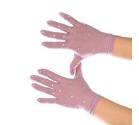 Guantes de patinaje ligeros con composición de poliéster y elastano y detalles de diamantes de imitación termoestables para uso diario y eventos (morado claro)
