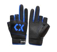 Guantes de pesca - 3 guantes deportivos sin dedos, guantes de pesca resistentes al agua para hombres y mujeres, juego MTB, ciclismo, caza, remo, vela, antideslizante, azul