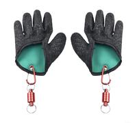 Guantes de pesca con liberación de imán, látex resistente a pinchazos, agarre antideslizante para extracción de anzuelos y caza (un par)
