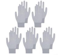 Guantes de pesca de nailon de alta elasticidad con cuentas antideslizantes en la palma para un agarre seguro durante el pesca y actividades al aire libre, 10 pares (5 pares grises)