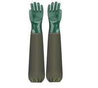 Guantes de pesca largos: 1 par de guantes de protección impermeable en el medio, guantes de protección de brazo extendido, protector de mano resistente, para en el mantenimiento de la máquina de