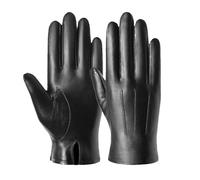 Guantes de piel para hombre, forrados, de piel de cordero, guantes de invierno, guantes cálidos para hombre, guantes de piel impermeable, guantes de piel de cordero, guantes de piel de cordero