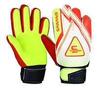 Guantes de portero de fútbol para niños, niños, jóvenes, adultos, portero, protección para porteros, palma antideslizante (tamaño 5 adecuado para 9 a 12 años, rojo/amarillo)
