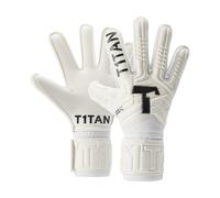 T1TAN Classic 1.0 White-out Junior - Guantes de Portero para niños - sin protección para los Dedos - Guantes de Portero de fútbol - Talla 5